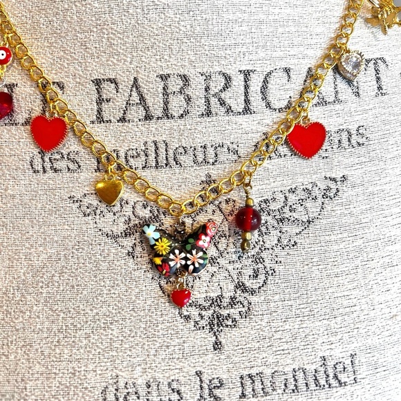 Charm necklace. Unique and one of a kind. Layering. 22” inches Perfect gift - Picture 4 of 15